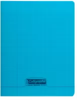 Photo de Cahier Piqué Clairefontaine 8000 Polypro Grands Carreaux 48 pages 90gr (17x22 cm)(Bleu)