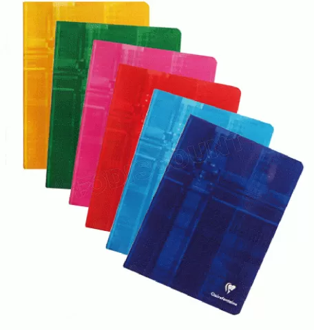 Photo de Cahier Piqué Clairefontaine Grands Carreaux 48 pages 90gr (17x22 cm)(Couleur aléatoire)