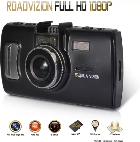 Piranha Caméra pour voiture à double objectif Enregistreur vidéo Full HD  1080P avec 6Led à prix pas cher