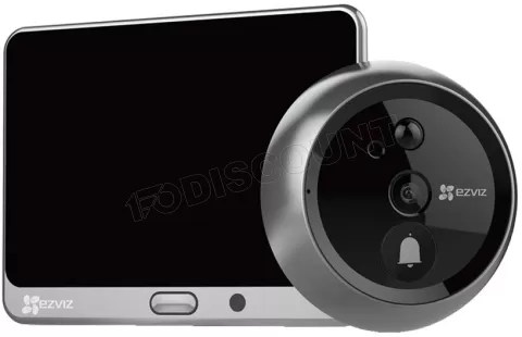 Photo de Carillon/Sonnette vidéo connectée Ezviz DP1 avec écran tactile (Noir)