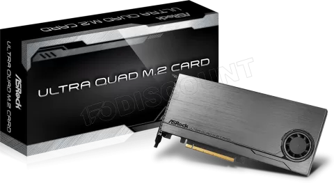 Photo de Carte Contrôleur ASRock Ultra Quad M.2 PCI-E 16X - 4 ports M.2