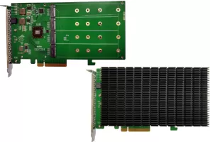 Photo de Carte Controleur HighPoint SSD7204 PCI-Express 3.0 - 4x NVMe M.2