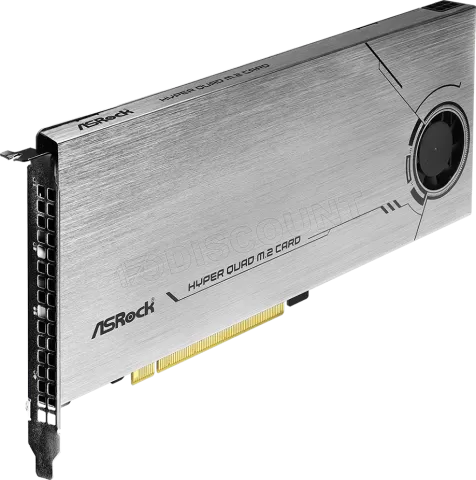 Photo de Carte Controleur PCIe 4.0 16x Asrock Hyper Quad pour NVMe M.2