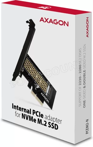 Photo de Carte Controleur PCIe Axagon PCEM2-N - SSD M.2