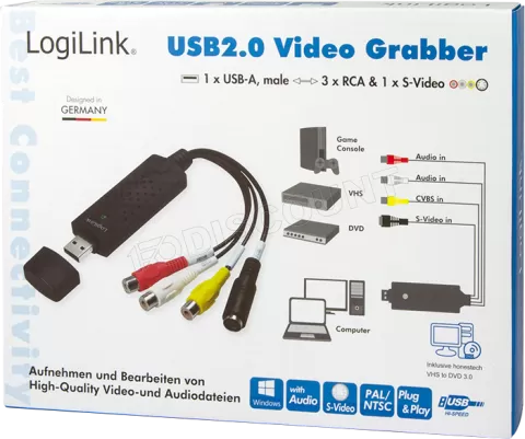 Photo de Carte d'acquisition Logilink Vidéo Externe Analogique vers USB 2.0