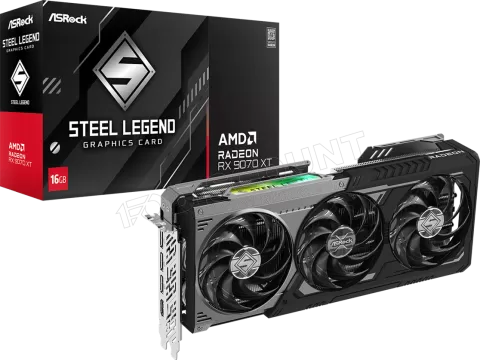 Photo de Carte Graphique ASRock Radeon RX 9070 XT Steel Legend Dark