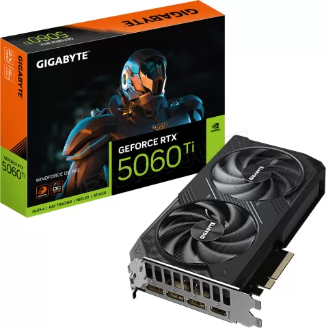 Photo de Carte Graphique Gigabyte GeForce RTX 5060 Ti Windforce OC 16Go
