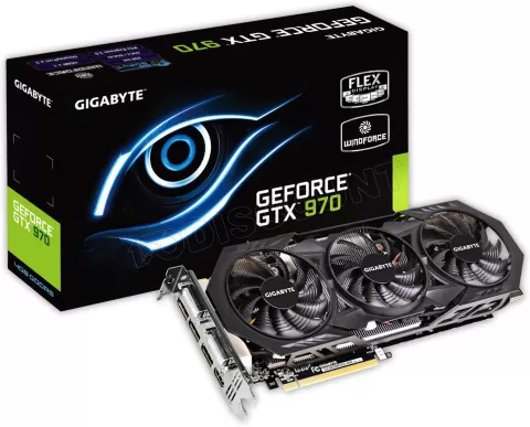 Photo de Carte Graphique Nvidia Gigabyte GeForce GTX970 WindForce 3X (4 Go) PCI-E