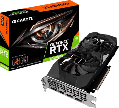 Photo de Carte Graphique Nvidia Gigabyte GeForce RTX 2060 Super WindForce OC 8Go