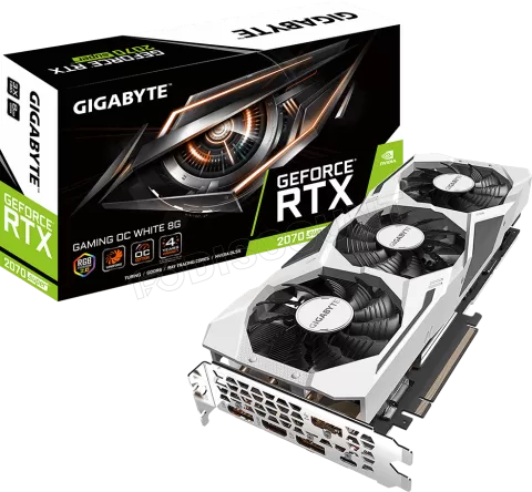 Photo de Carte Graphique Nvidia Gigabyte GeForce RTX 2070 Super Gaming OC White 8Go