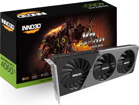 Photo de Carte Graphique Nvidia Inno3D GeForce RTX 4060 Ti X3 OC 8Go