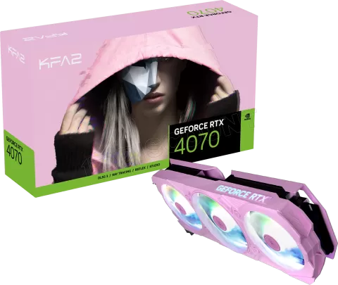 Carte Graphique Nvidia KFA2 GeForce RTX 4070 Ex Gamer Pink 12Go à