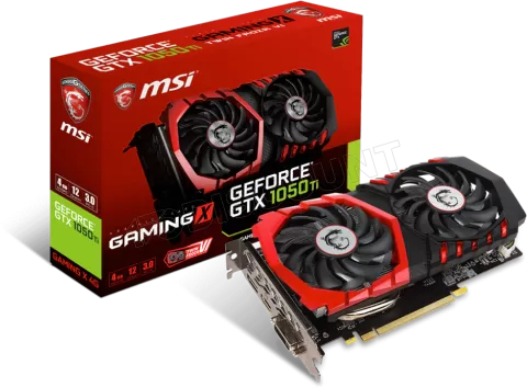 Photo de Carte Graphique Nvidia MSI GeForce GTX1050 Ti Gaming X 4Go
