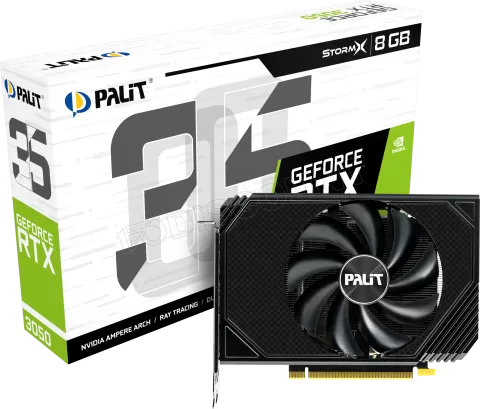 Photo de Carte Graphique Nvidia Palit GeForce RTX 3050 StormX LHR 8Go Mini ITX