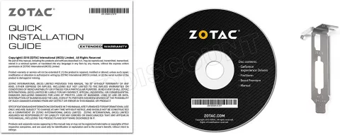 Photo de Carte Graphique Nvidia Zotac GeForce GT 1030 A 2Go GDDR5 Low Profile