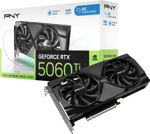 Photo de Carte Graphique PNY GeForce RTX 5060 Ti Dual Fan OC 8Go
