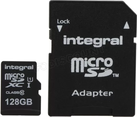 Photo de Carte mémoire Micro SD avec adaptateur Integral UltimaPro - 128Go