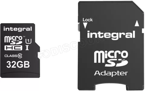 Photo de Carte mémoire Micro SD avec adaptateur Integral UltimaPro - 32Go