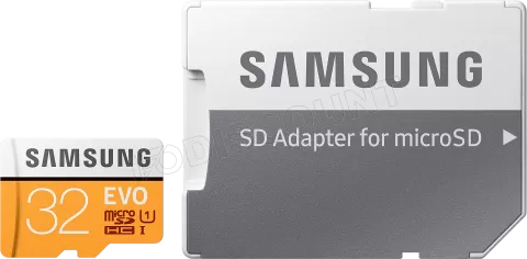 Photo de Carte mémoire Micro SD avec adaptateur Samsung Evo - 32Go