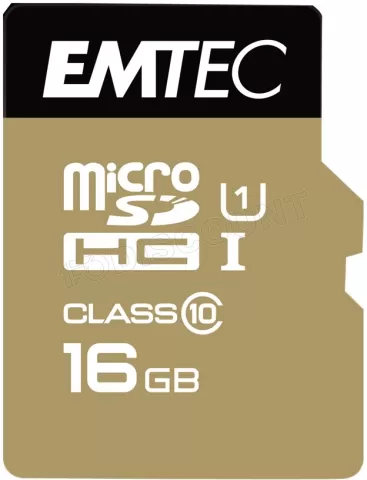 Photo de Carte mémoire Micro SD Emtec EliteGold - 16Go avec adaptateur