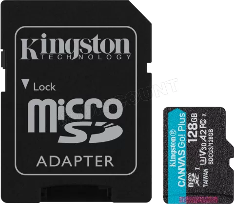 Photo de Carte mémoire Micro SD Kingston Canvas Go! Plus - 128Go