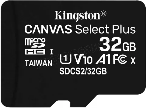 Carte Mémoire MicroSD Kingston 256go Canvas Select Plus avec Adaptateur SD  - KINGSTON