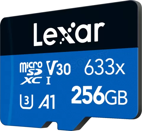 Photo de Carte mémoire Micro SD Lexar 633x - 256Go avec adaptateur