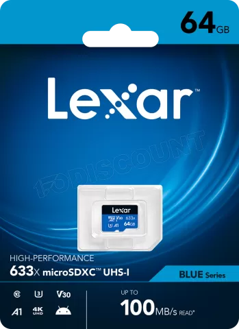 Photo de Carte mémoire Micro SD Lexar 633x - 64Go