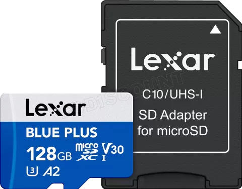 Photo de Carte mémoire Micro SD Lexar Blue Plus - 128Go