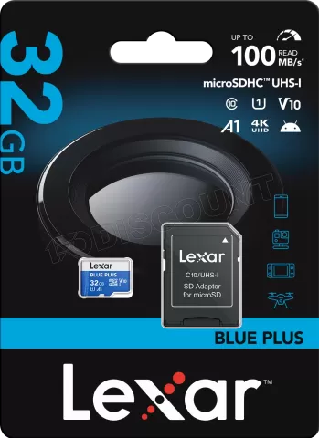 Photo de Carte mémoire Micro SD Lexar Blue Plus - 32Go