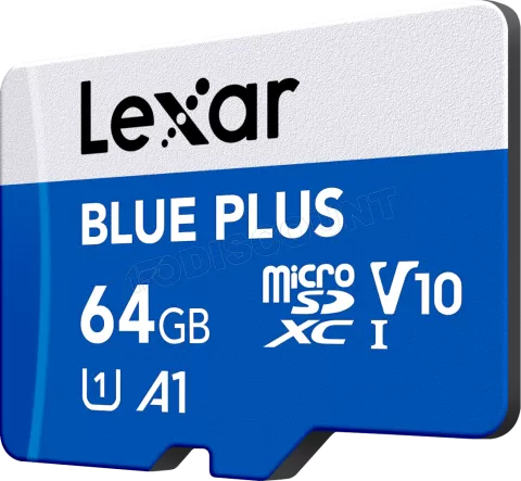 Photo de Carte mémoire Micro SD Lexar Blue Plus - 64Go