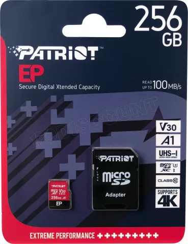 Photo de Carte mémoire Micro SD Patriot EP - 256Go avec adaptateur