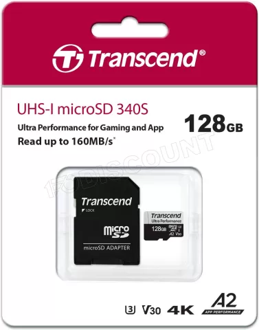 Photo de Carte mémoire Micro SD Transcend 340S - 128Go