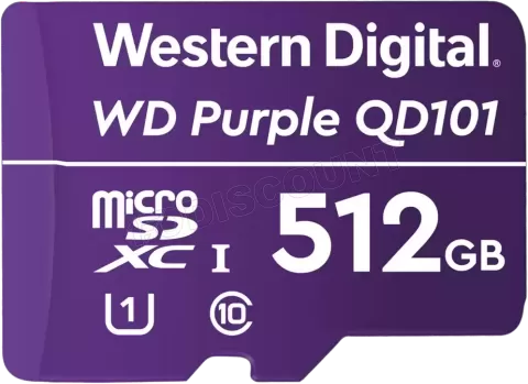 Photo de Carte mémoire Micro SD Western Digital Purple SC QD101 - 512Go