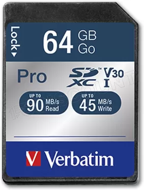 Photo de Carte mémoire SD Verbatim Pro U3 - 64Go
