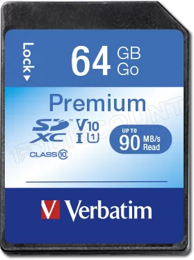 Photo de Carte mémoire SD Verbatim U1 Premium - 64Go