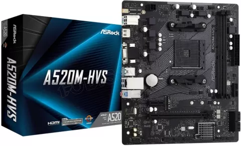 Photo de Carte Mère ASRock A520M-HVS (AM4) Micro-ATX