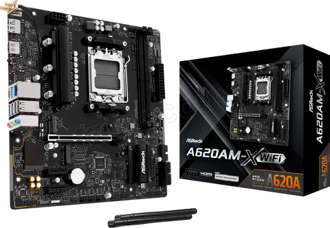 Photo de Carte Mère ASRock A620AM-X WiFi (AM5) Micro ATX