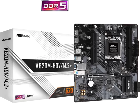 Photo de Carte Mère ASRock A620M-HDV/M.2+ (AM5) Micro ATX