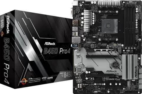 Photo de Carte Mère ASRock B450 Pro4 (AM4)