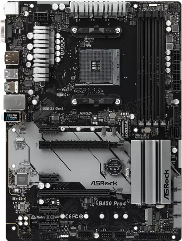 Photo de Carte Mère ASRock B450 Pro4 (AM4)