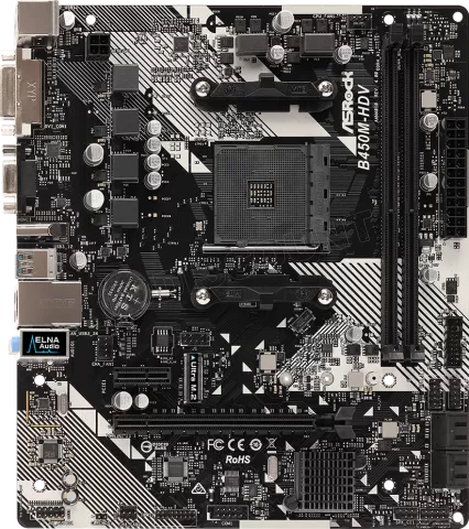 Photo de Carte Mère ASRock B450M-HDV (AM4) Micro ATX