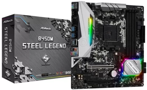 Photo de Carte Mère ASRock B450M Steel Legend (AM4) Micro ATX