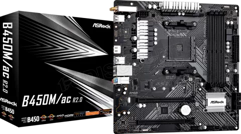 Photo de Carte Mère ASRock B450M/AC R2.0 (AMD AM4) Micro ATX
