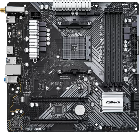 Photo de Carte Mère ASRock B450M/AC R2.0 (AMD AM4) Micro ATX