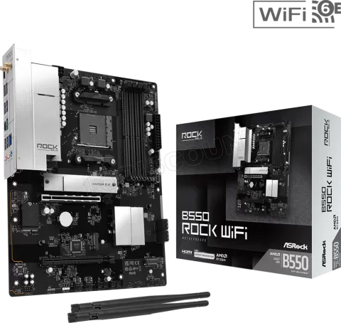 Photo de Carte Mère ASRock B550 Rock WiFi (AM4)