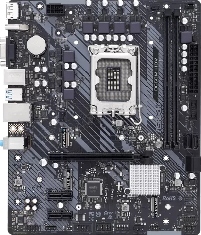 Photo de Carte Mère ASRock B660M-HDV (Intel LGA 1700) Micro ATX