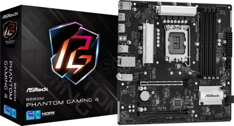 Photo de Carte Mère ASRock B660M Phantom Gaming 4 (Intel LGA 1700) Micro ATX