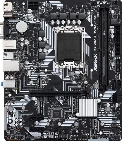 Photo de Carte Mère ASRock B760M-HDV/M.2 DDR4 (Intel LGA 1700) Micro ATX