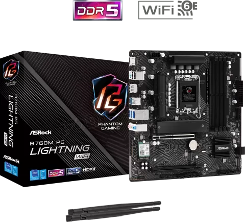 Photo de Carte Mère ASRock B760M PG Lightning WiFi DDR5 (Intel LGA 1700) Micro ATX